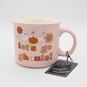 Spooky Pink Halloween Ghost Mug, 20oz Cobwebs Cauldrons Coffee Cup, Witchy Gift